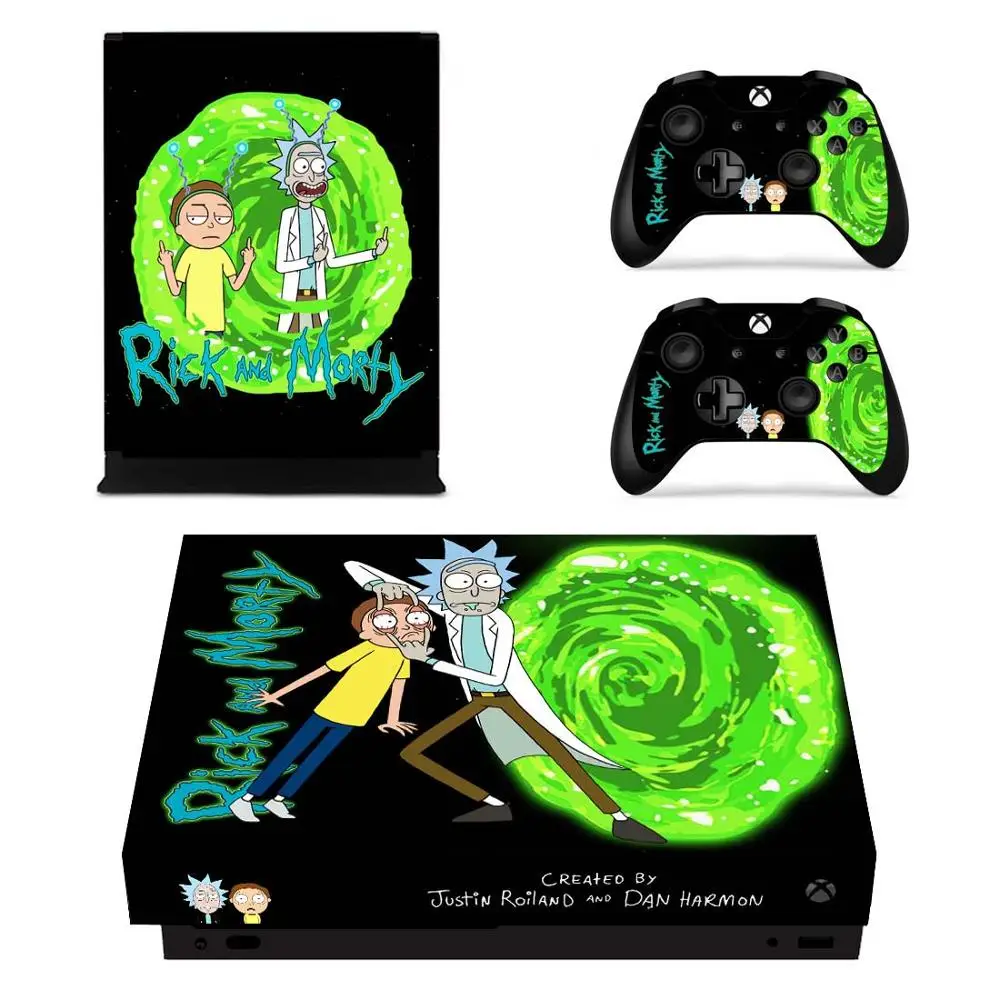 Наклейки Rick and Morty s для Xbox One X виниловые наклейки на кожу Pegatinas Adesivo one консоли