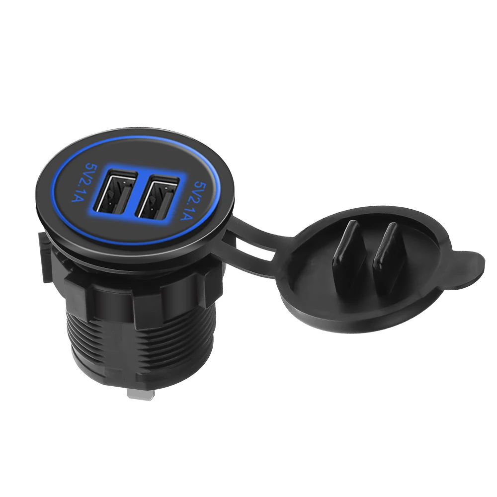DC 12V 24V 4.2A двойной порт USB зарядное устройство с вольтметром мотоцикл Лодка