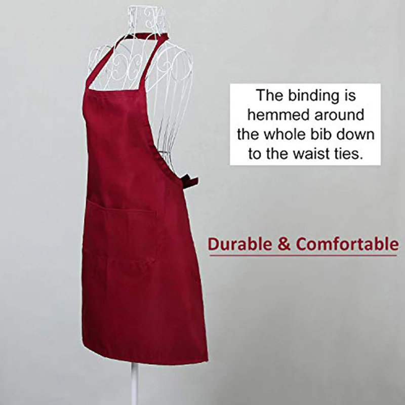 11 обычный цветной нагрудник фартуки 2 кармана для рисования вечерние барбекю