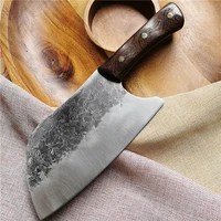 chef butcher knife high carbon steel kitchen knife cooking tool chopping utility chinese kitchen cleaver knife with wood handle