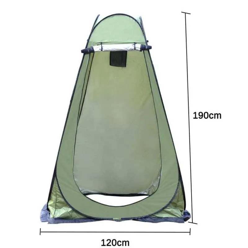 

Outdoor Shower Toilet Tent Bath Changing Fitting Room Camping Toilet Tent Privacy 1.2*1.2*1.9m Beach X0I9