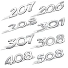 Металлическая хромированная Серебряная фотомагнитная Эмблема для корпуса Peugeot 206 207 208 301 307 308 408 508 Стайлинг