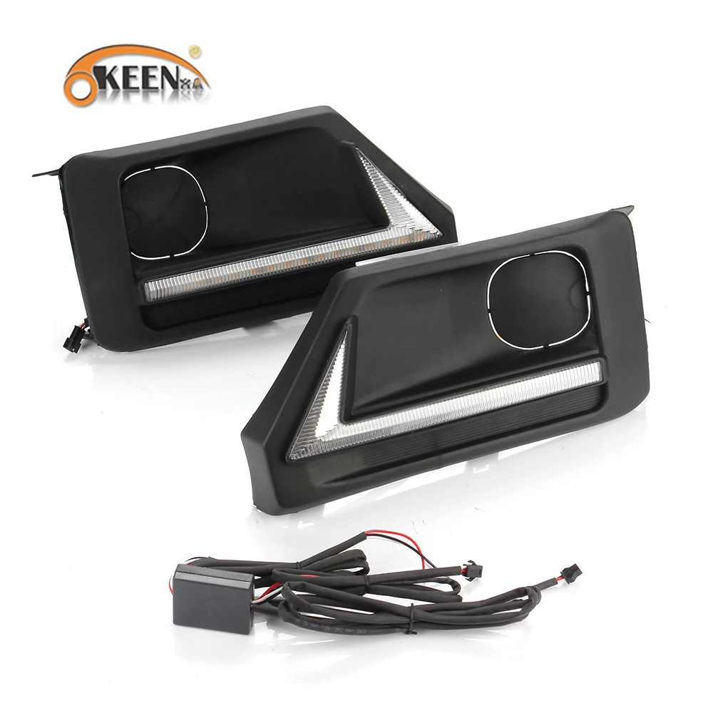 

2Pcs Led DRL For Toyota RAV4 Adventur Trail Sport 2019 2020 Dynamic Yellow Turn Signal 12V Car DRL LED Daytime Running Light