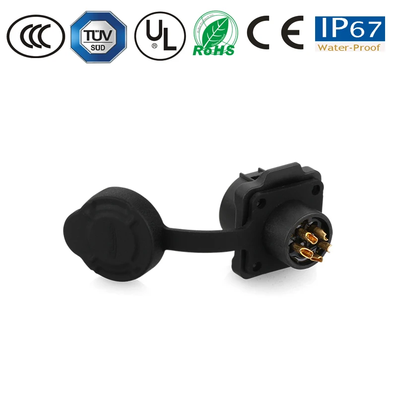 Водонепроницаемый Штекерный кабель разъем гнездовая панель M12 5-контактный
