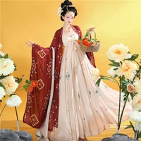 high end original tang dynasty myrobalan skirt hanfu dress female tang style big sleeved shirt spring and autumn full suit cloth