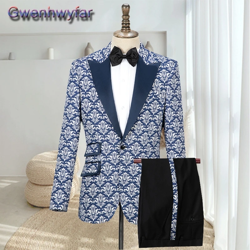 

Gwenhwyfar New Arrival Groomsmen Groom Tuxedos, Tailoeed-Made Peaked Lapel Men Suits Wedding Best Man Blazer Set( Jacket+Pants)