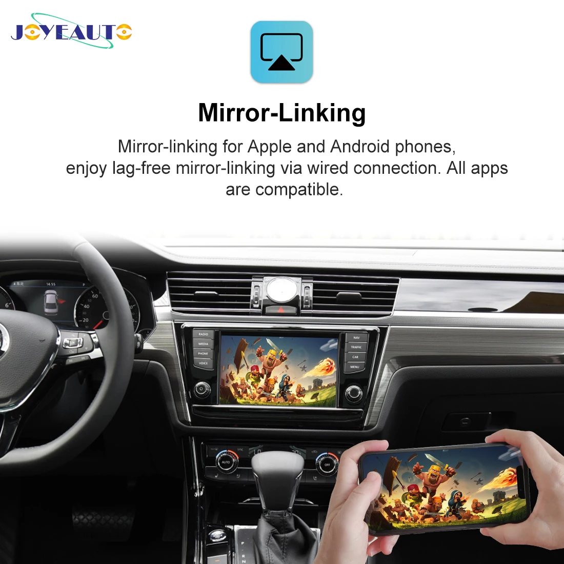 구매 Joyeauto-카플레이 인터페이스, 폭스바겐 골프 폴로 투아렉 파사트 티구안용, 안드로이드 차량 무선 애플 USB 플레이어