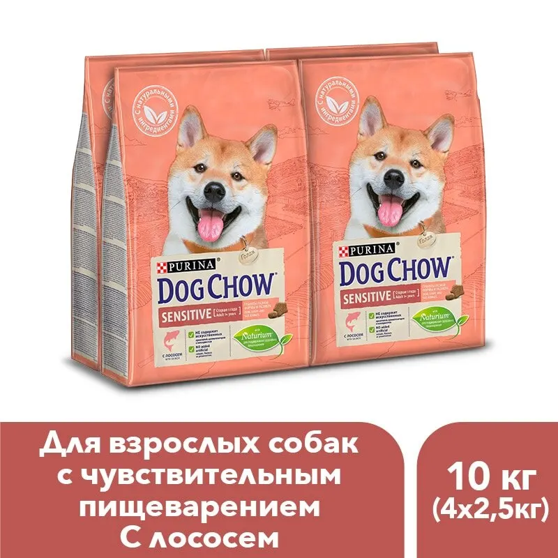 Сухой корм Dog Chow для взрослых собак старше 1 года с чувствительным пищеварением