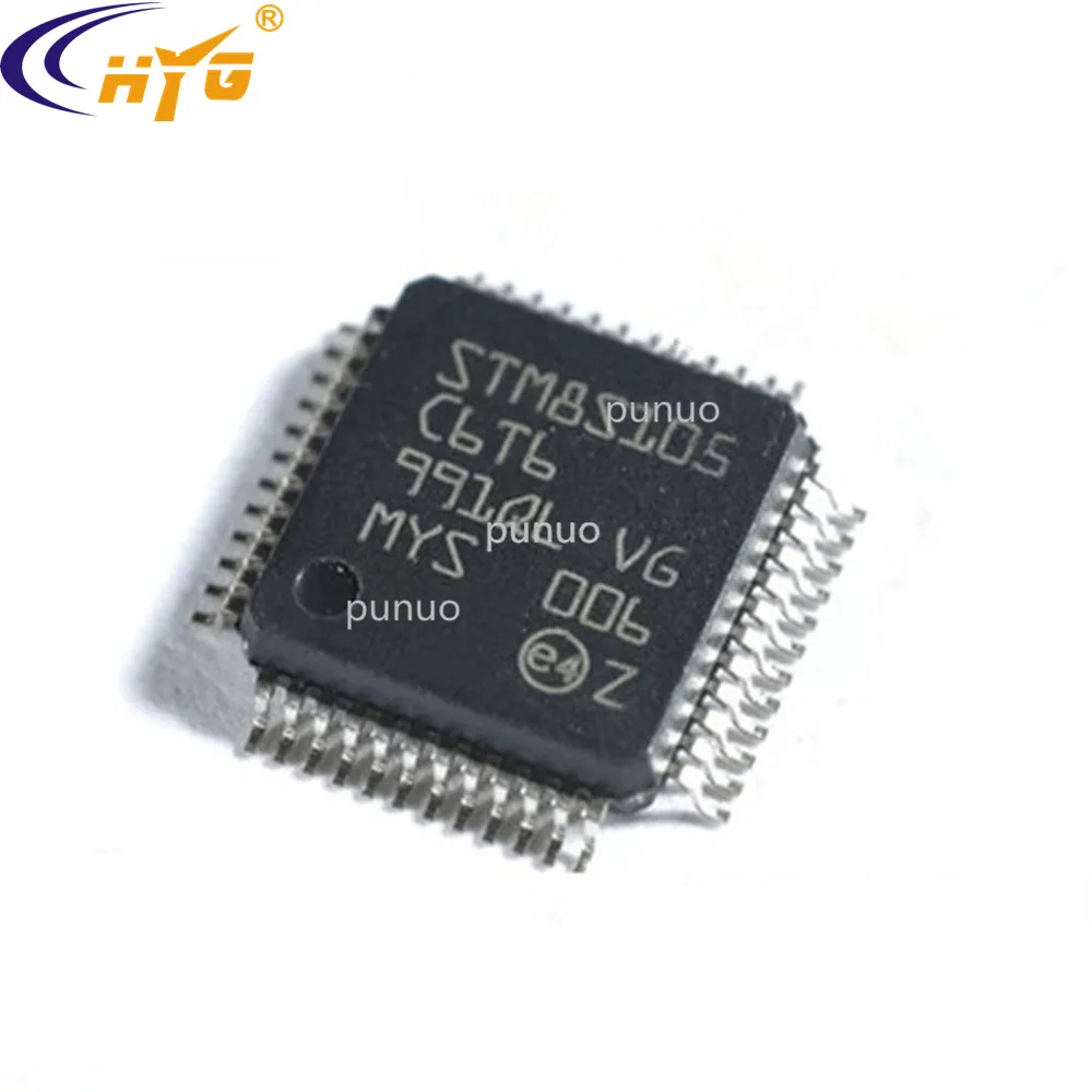 Оригинальный аутентичный STM8S105C6T6 Инкапсуляция LQFP48 2 95-5 5 В 8b MCU ADC 32KB Flash чип таймеры