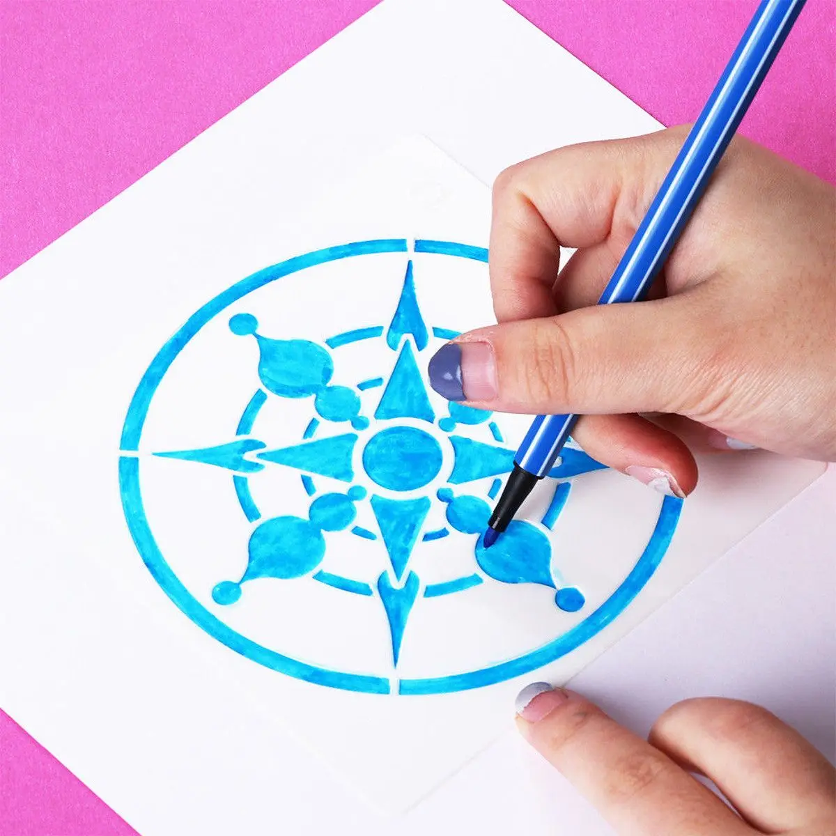 12 шт./компл. Мандала крафт вспомогательный шаблон камень фотоальбом бумажная