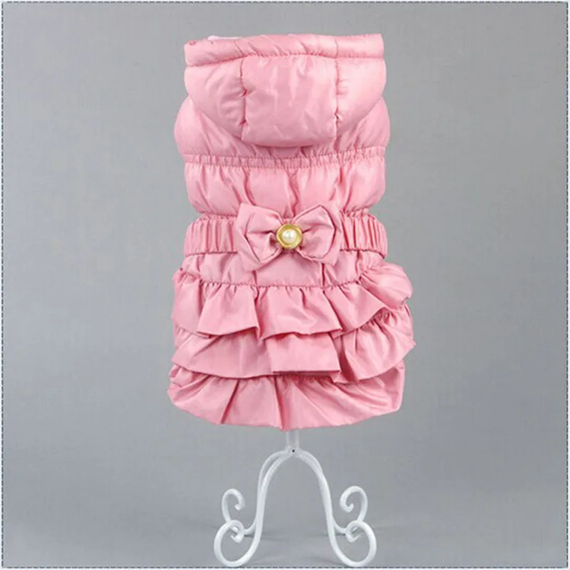 Зимняя куртка для собак Теплая Флисовая одежда принцессы домашних питомцев