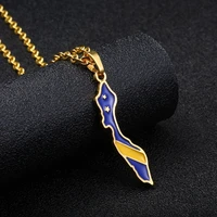 fashion curacao country map logo pendant necklace jewelry accessories