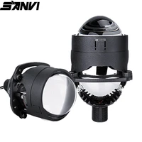 sanvi 2pc s8 2 5inch car bi led projector lens headlight 35w 6000k auto projector headlight h4 9005 9006 h7 car light retorfit