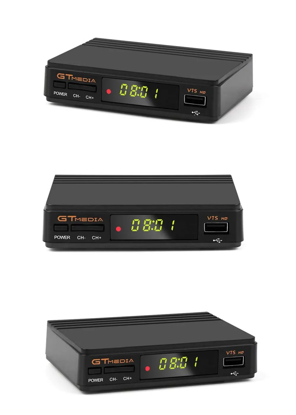 Спутниковый ТВ приемник GTMEDIA V7S HD DVB-S2 1080P HD Поддержка Ccccam powervu youpron YouTube телеприставка Европейская Cccams Usb Wifi