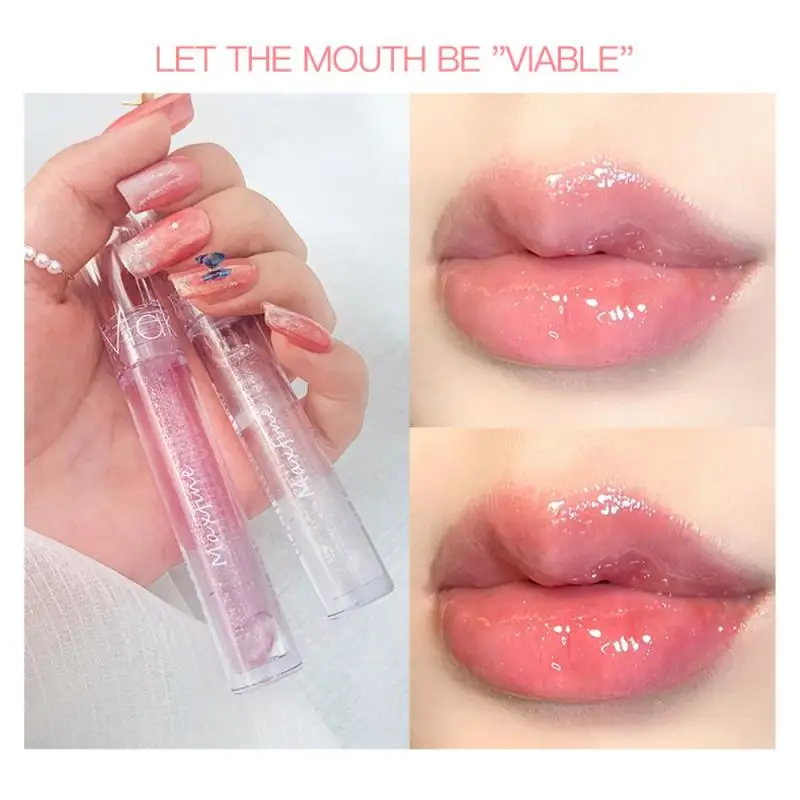 

Mirror Water Lip Gloss Clear Glass Lip Oil Waterproof Liquid Lipstick Lip Gloss Lip Cosmetics 4 Colors Lip Moisturizing Lip Care