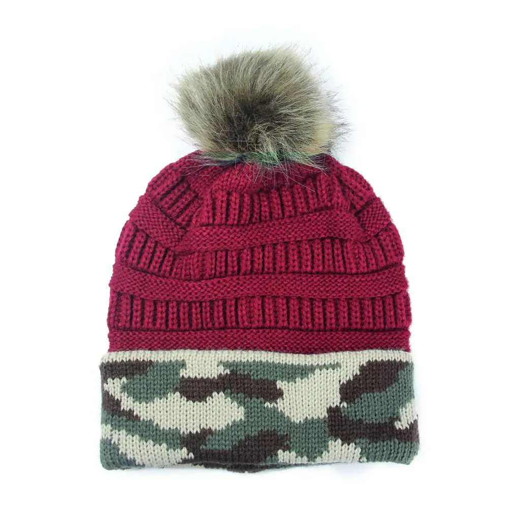 Женская шапка с помпоном HanXi зимняя вязаная для женщин вязаные крючком шапочки