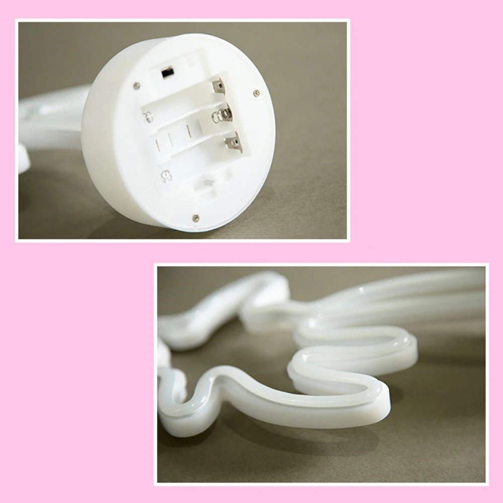 Милый Ночной светильник радужная неоновая вывеска 3 батареи АА для украшения