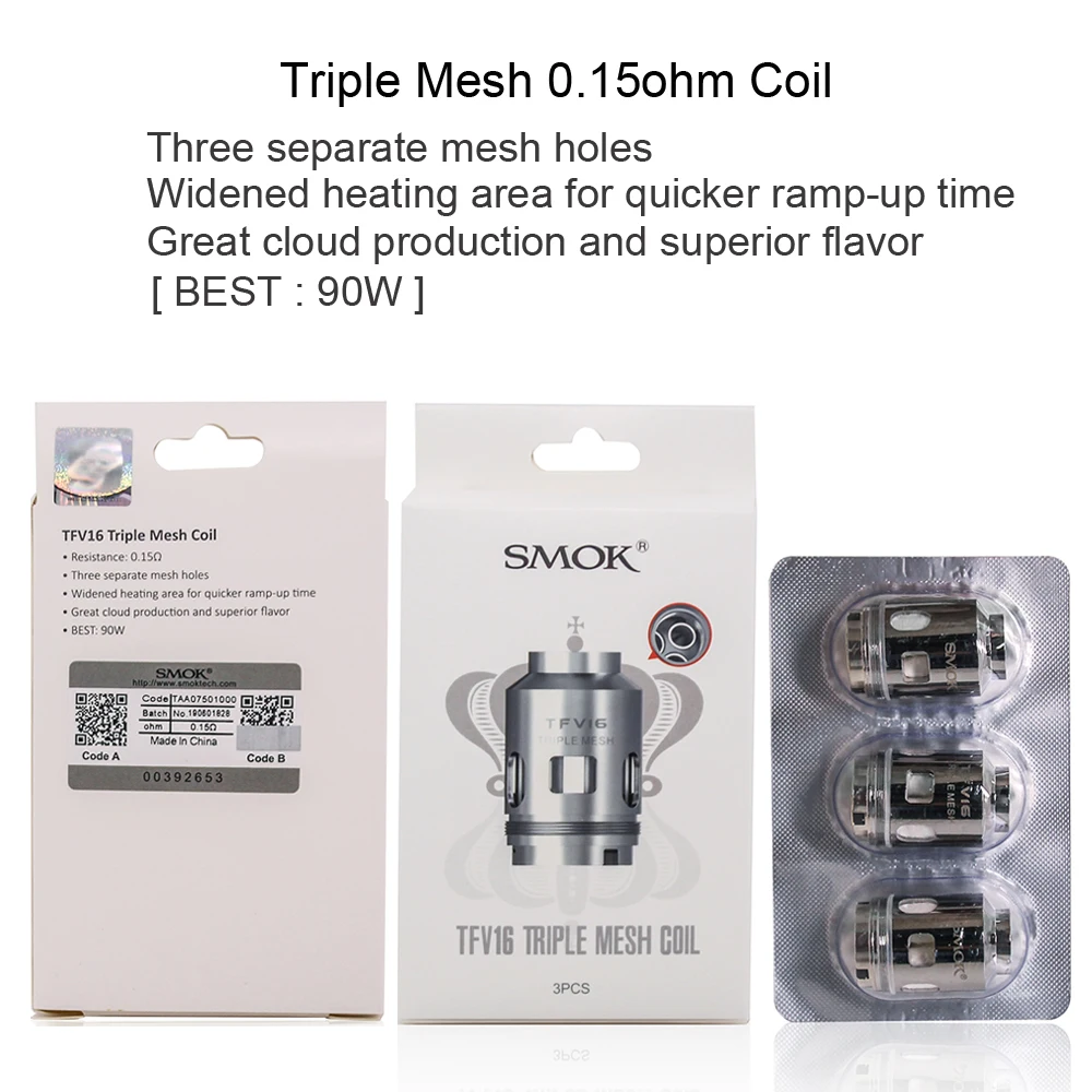 Оригинальный испаритель SMOK TFV16 с сопротивлением на головке резисторы