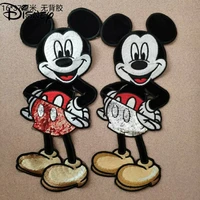 Disney Cute Cartoon Anime Mickey Mouse Mickey Embroidery Cloth Patch Fashion All-match Clothing Patch Patch
