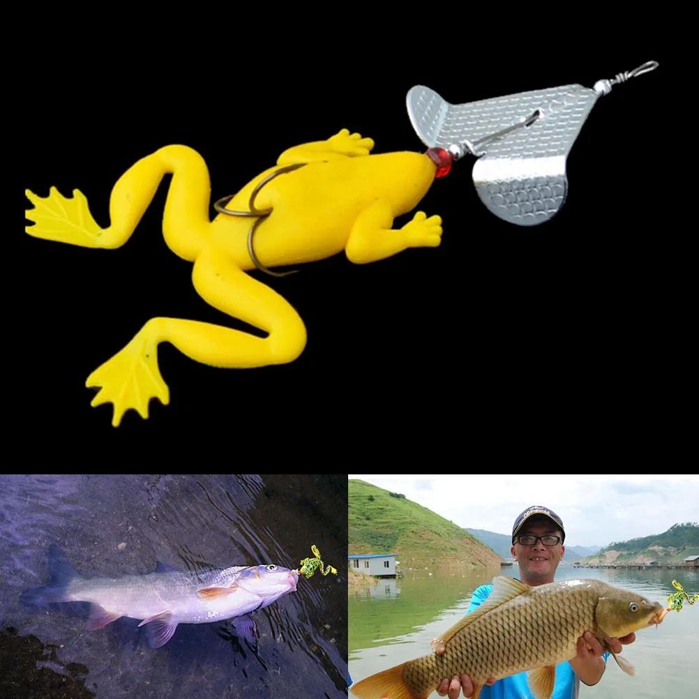 1 шт 15 г резиновая лягушка Форма мягкие приманки для ловли рыбы басовая рукоятка