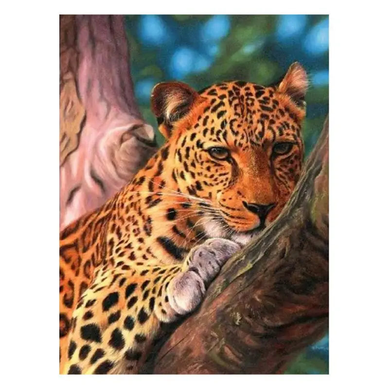 

Leopard 5D DIY Diamond Painting Kits for Adults Full Drill Crystal Rhinestone Em D2TD