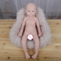 56cm reborn doll 3 45kg unpainted full silicone baby undone dolls for children toys toddler newborn for writers creation crafts