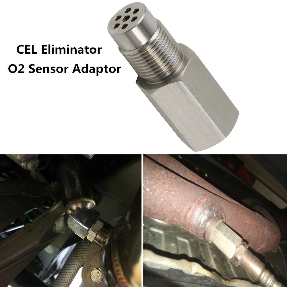 Car Catalytic Converter Cleaner M18*1.5 O2 Sensor Check Engine Light Cel Eliminator Adapter Spacer Micro Catalytic Converter