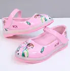 Детские светящиеся кроссовки для девочек, милые Мультяшные сникерсы Эльзы для мальчиков и девочек, обувь для малышей, светодиодная обувь