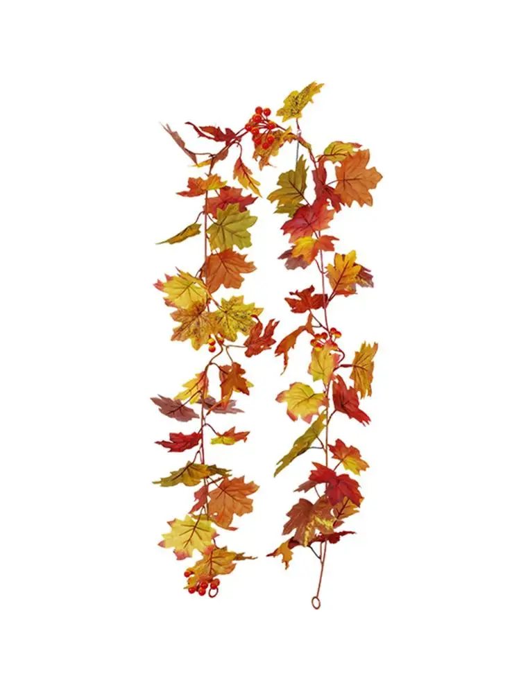 Осенняя гирлянда с листьями футов для сада осени благодарения кленовые листья