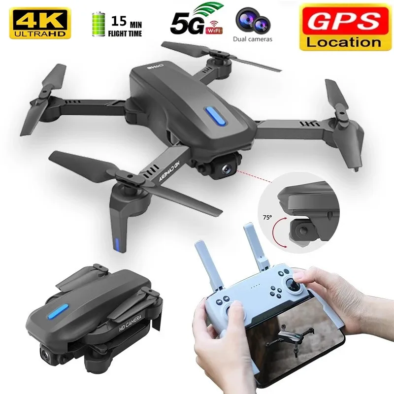 

Новый мини-Дрон GPS 4k HD Двойная камера 2,4G/5G WIFI FPV 170 градусов широкоугольный складной Радиоуправляемый Дрон Квадрокоптер Smart Follow
