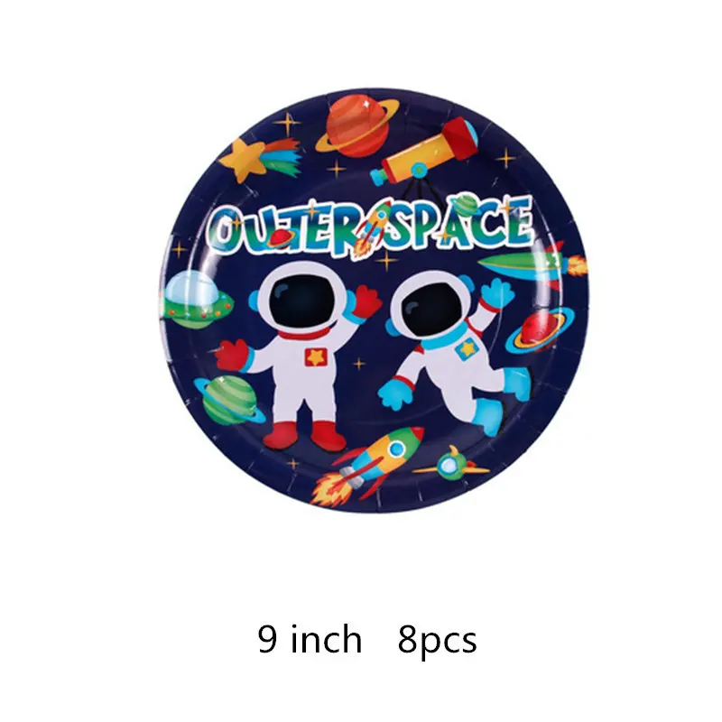 Украшение для вечеринки в виде НЛО Галактический Робот воздушный шар флажки торт