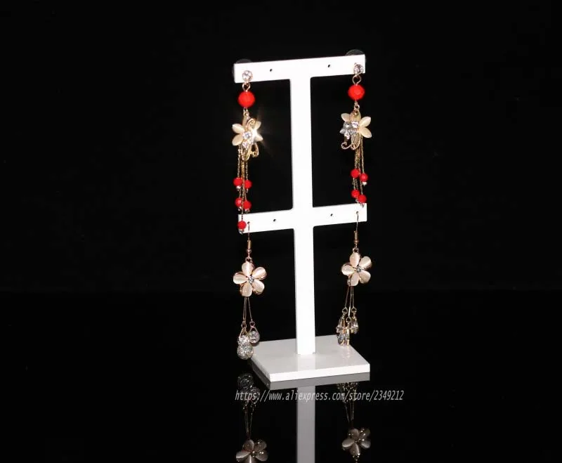 

Профессиональный челый акриловый 2-Слои серьги ювелирные изделия держатель серьги показывая стойку ShelfShowcase ювелирные изделия Дисплей стен...