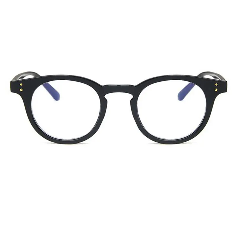Прозрачный круглый синий светильник Женские оправы для очков черные круглые