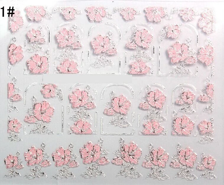 1 лист китайский стиль наклейки для дизайна ногтей аппликация 3D Переводные