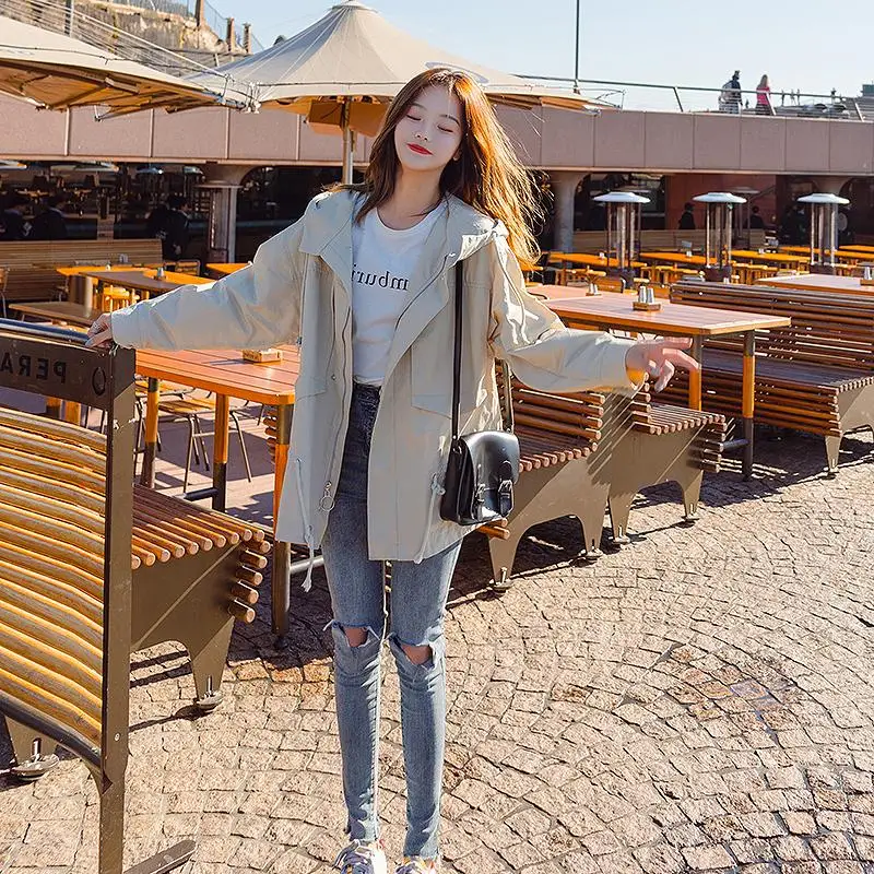 Новинка весеннее пальто-Пыльник han edition Свободное пальто для женщин на весну и