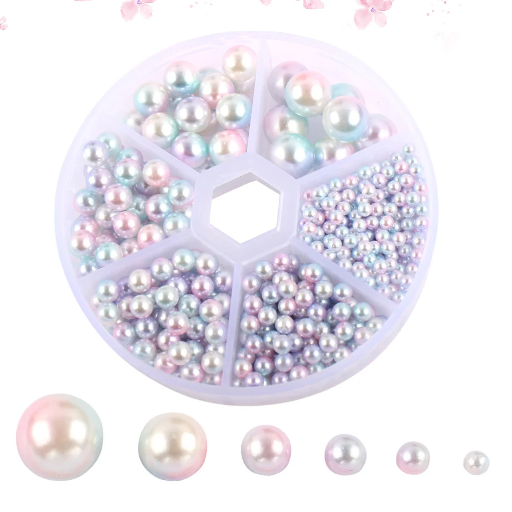 

1 Box of Ornament DIY Accessories Exquisite Fashion Glue on Embellishment for Hairband Craft Decoration