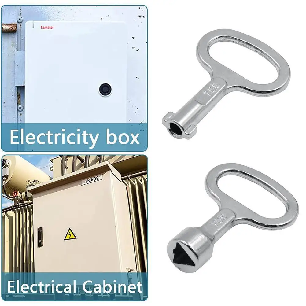 

Valve Key Wrench Universal Triangular Key Multifunction Wrench Metro Trains Key Lock Elevator Door Key Electric Cabinet Keys