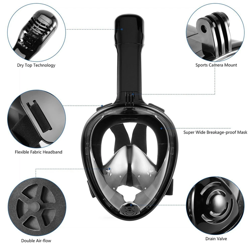 Профессиональные маски для подводного плавания набор с силиконовой юбкой