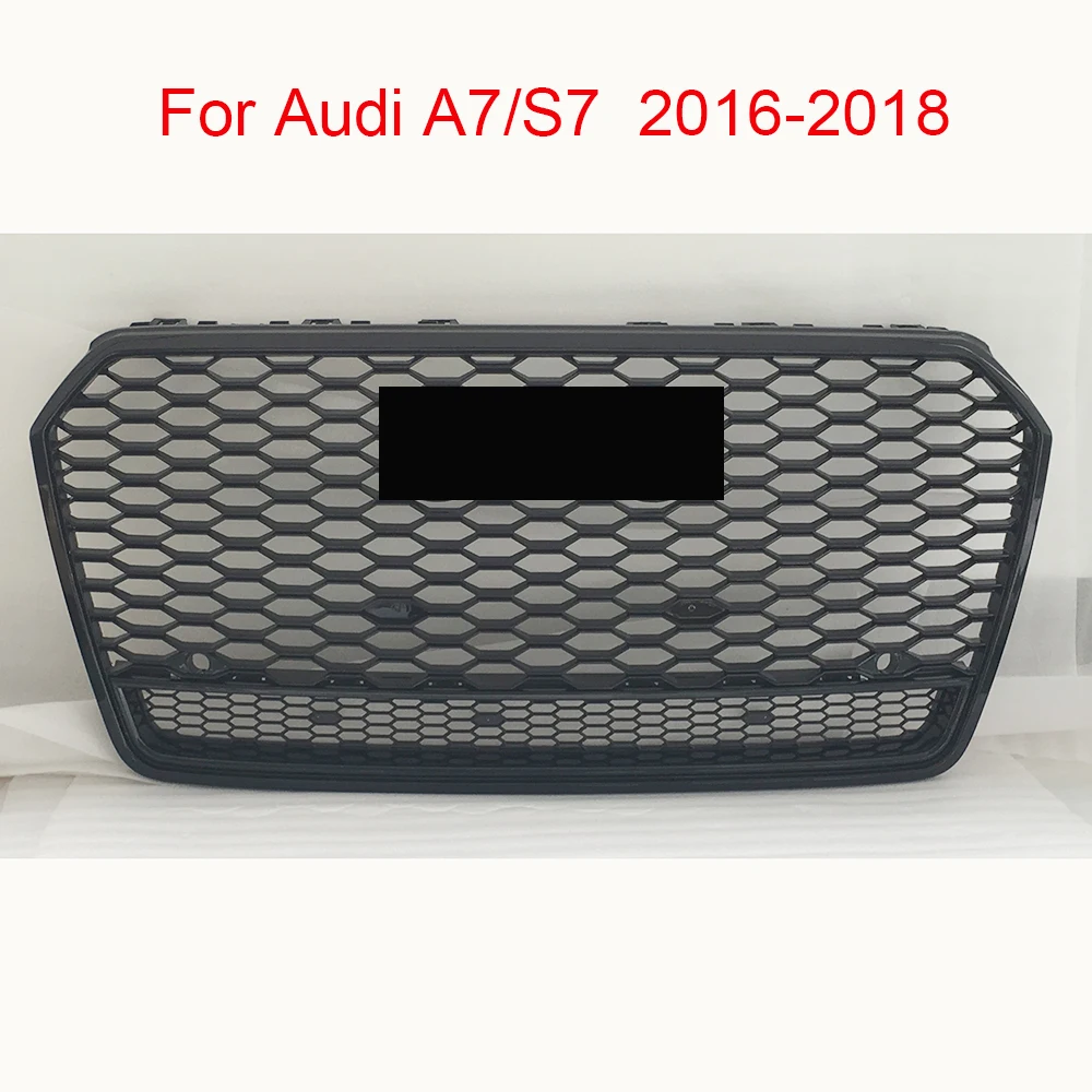 

Для RS7 Стиль передняя Спортивная Шестигранная сетка сотовая решетка глянцевый черный для Audi A7/S7 2016 2017 2018 автомобильные аксессуары