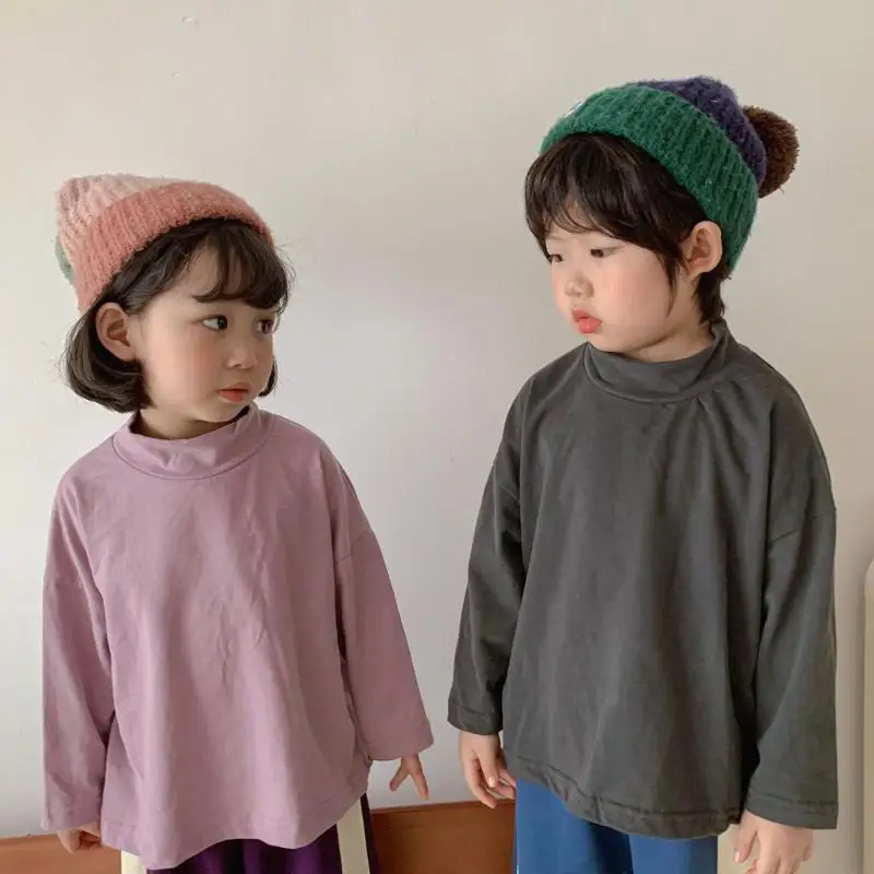 

Infant Baby Girls Loose Bottoming Shirt New Kids Boys Girls Long-sleeved T-shirt Spring Autumn Toddler Boys Cotton Tops Clothes