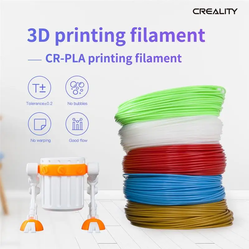 

1.75mm Filament CR-PLA High Precision Plastic No Bubbles 60MPa 1kg 3D Printing Supplies Filament for Creality Printers