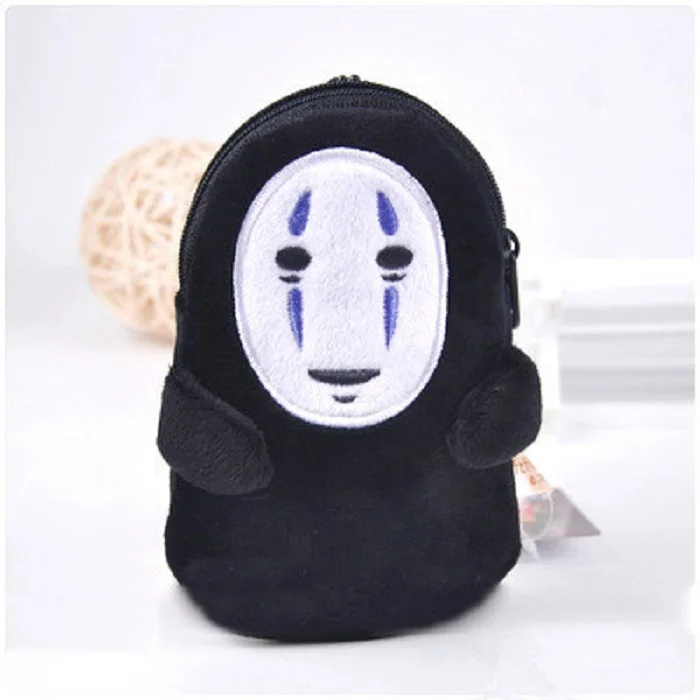 

1pcs Spirited Away No Face Man Totoro Anime Soft Plush Coin Purse Key Bag Money Wallet Cartoon Mini Bus Card Bags for Kids Gift