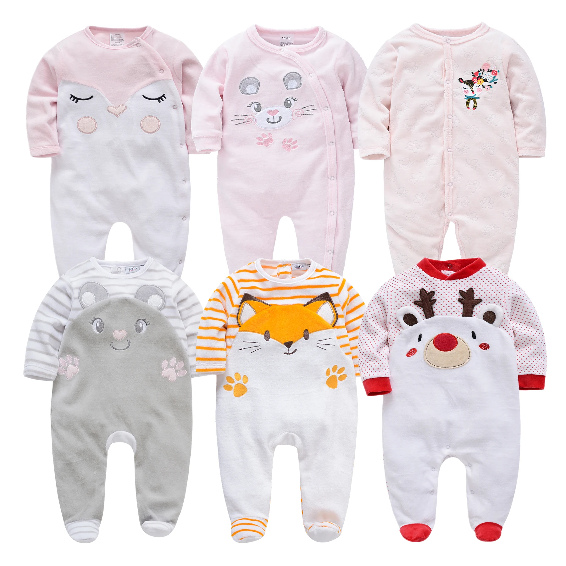 

0-12M Newborn Baby Girls Clothes Velvet Romper Boys Baby clothing Winter Jumpsuit christmas baby Romper warm clothing for kids
