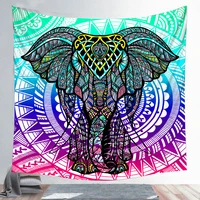 colorful elephant wall hanging room color abstract anime elephant tapestry carpet artist home decoration new product