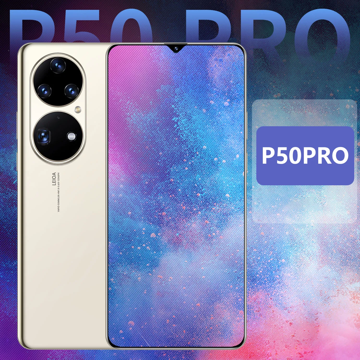 

P50 Pro 6,72 дюймов 12 + 512 Гб Две SIM-карты 3040*1440 10 ядер Face ID 16 + 32 Мп MP4 плеер, используемый как смартфоны 6800 мАч Android 10 MTK6889