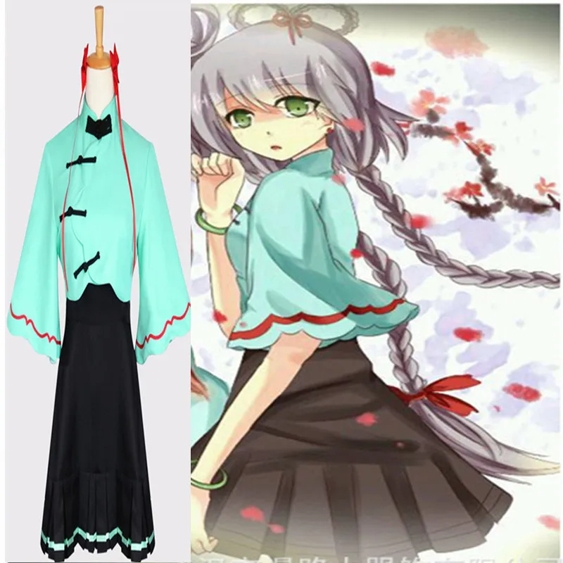Полный набор Вокалоид косплей Хацунэ Мику костюм костюмы аниме Хэллоуин