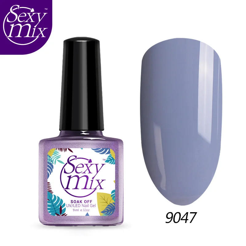 9047 SEXYMIX Блеск УФ-гель для ногтей Полупостоянный розовый цвет светодиодный Гель-лак для ногтей замачиваемый долговечный УФ-гель лак 9 мл - Цвет: 9047