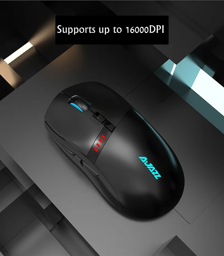 Все новые 16000 dpi Ajazz I305 Pro перезаряжаемая 2,4 ГГц/Проводная Двухрежимная esport Гейминг мышь ноутбук мышь для ПК макро-программа