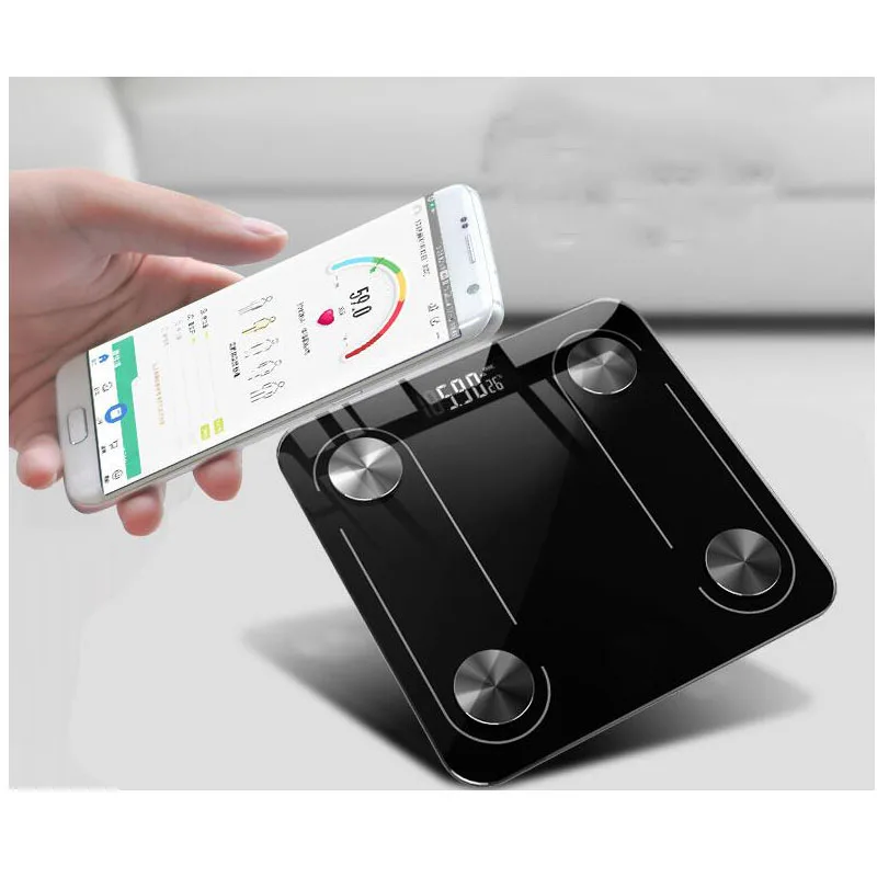 Новый Bluetooth iIntelligent весы для тела электронные взвешивания измерение жира здоровья