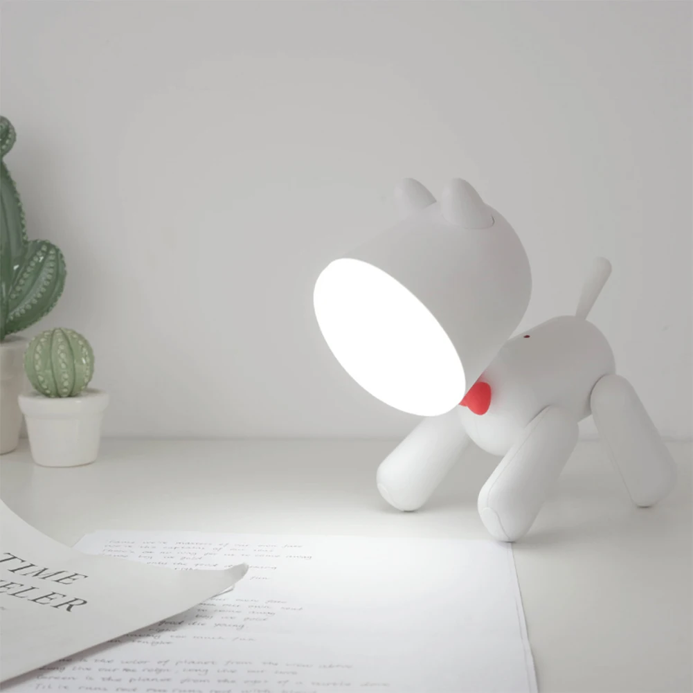 Flexible Dog Desk Lamp Led USB Rechargeable Dimmable Night Light Puppy Cartoon Table Children Kids Gift Home Decor |